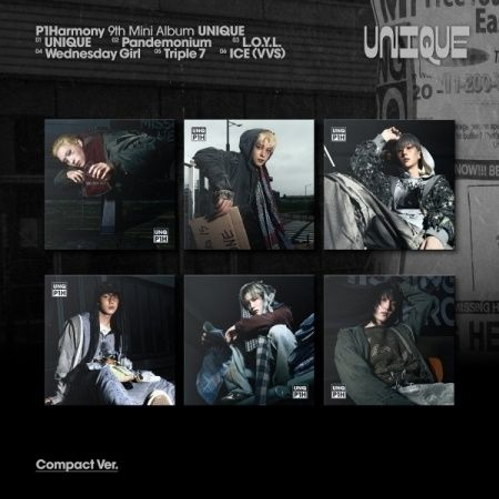 Альбом P1Harmony - UNIQUE 9th Mini Album COMPACT RANDOM Version