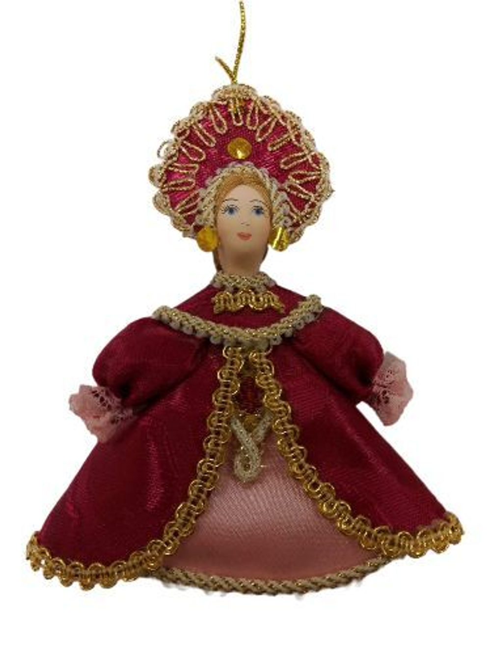 Кукла-подвеска в фигурном кокошнике