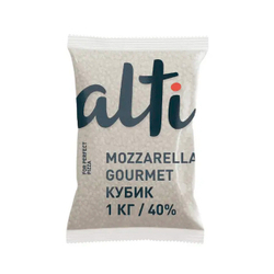 Сыр для пиццы Моцарелла полутвёрдый кубик «Gourmet Alti» - 1 кг