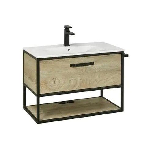 Тумба под раковину Акватон Лофт Фабрик 80, дуб эндгрейн