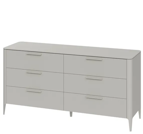 Комод Type 6 ящиков ширина 170 см (серо-бежевый)