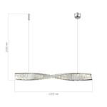 SL6205.123.01 Светильник подвесной ST-Luce Хром/Прозрачный LED 1*25W 3000K ELICA