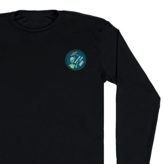 Нашивка термоаппликация на одежду и на рюкзак. Unidentified flying gender, НЛО, Космос