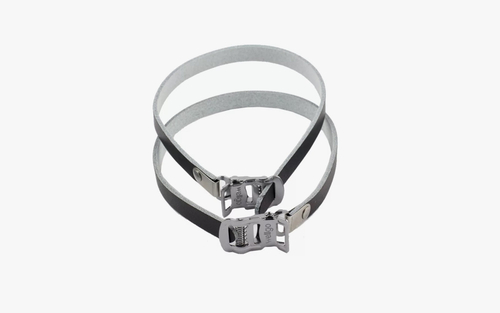 Ремешки для туклипсов Wellgo кожанные, W-5, черные (2 штуки)