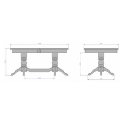 Обеденный стол Зевс (белый) 160(220)х95 см