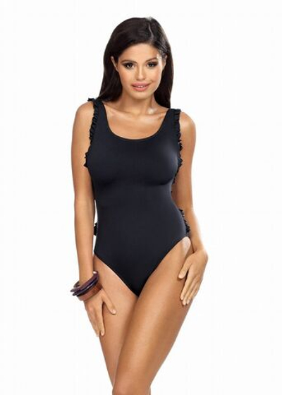 Совместный купальник с завязками на спинке (Размер: 85/42) (Цвет: черный)