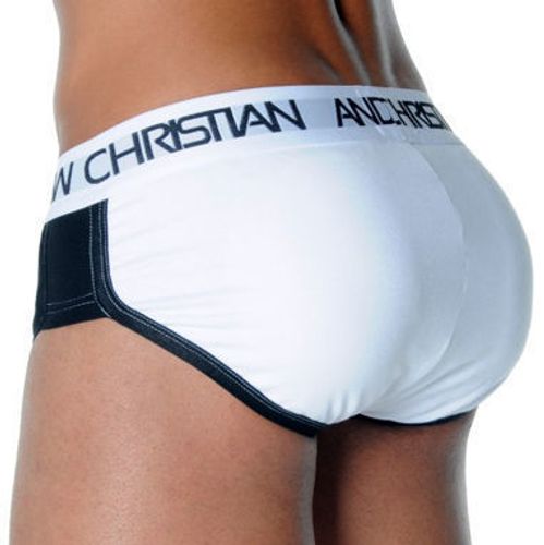 Мужские трусы брифы с задним пуш ап Andrew Christian Active Shape  White Brief AC54