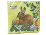 Салфетки 33*33см 20 листов 2-слойные "Пасхальный Кролик"