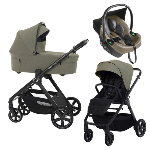 Детская коляска 3 в 1 Espiro Only 2025 и автокресло Pi Begie 404 stylish khaki / Бежевый (Beige 109)