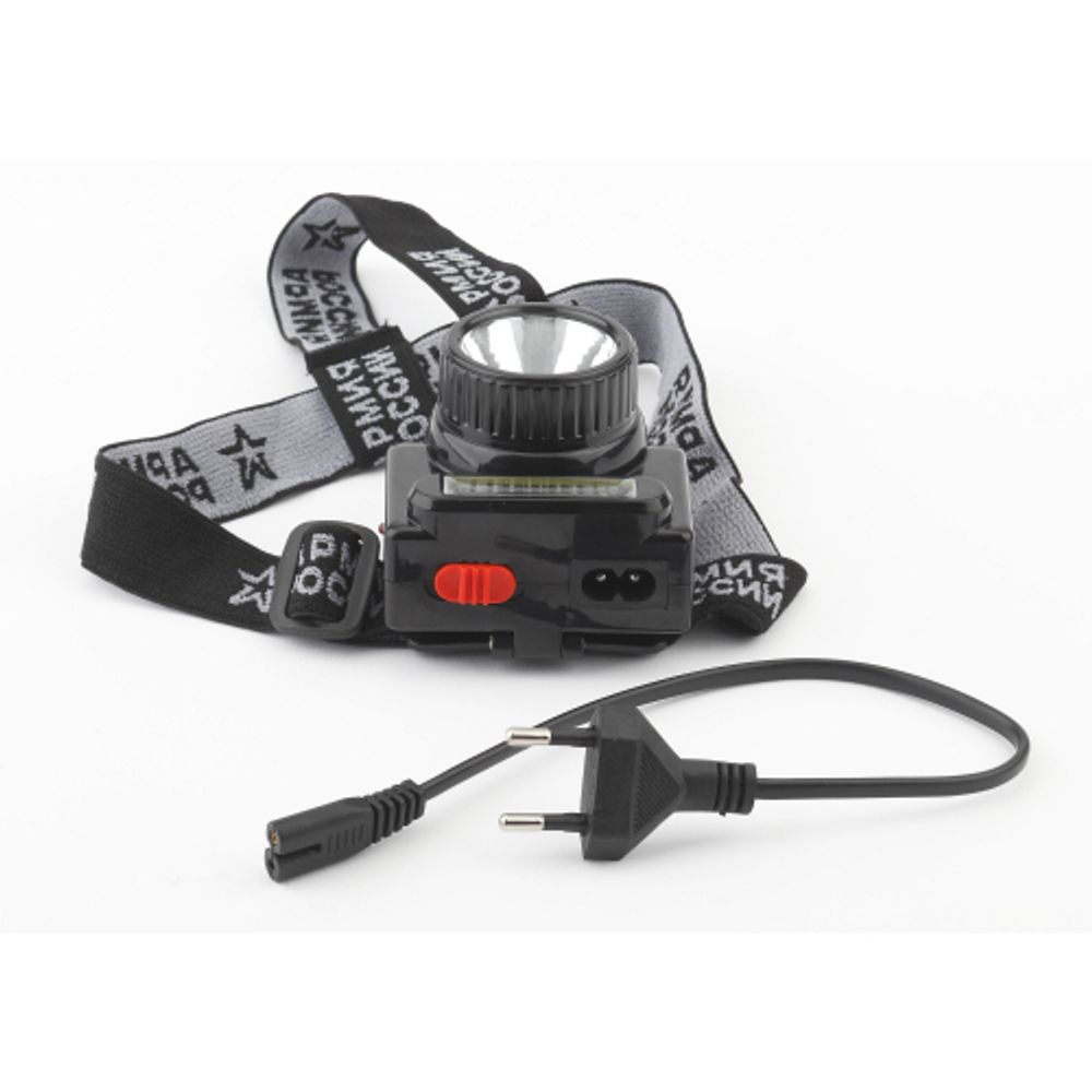 Фонарь налобный светодиодный АРМИЯ РОССИИ GA-501 Гранит аккумуляторный мощный 2 режима черный