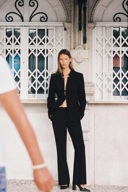 ZARA БРЮКИ FLARE, ЧЕРНЫЙ