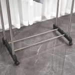 Вешалка напольная на колесах (75-150см)*42см*(92-155см), телескопическая, BZ-JY-012