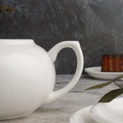 Чайник 670 мл d 14 см h8,5 см белый фарфор NEW P.L. Proff Cuisine [1]