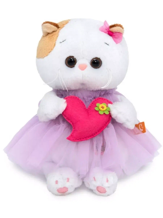 Мягкая игрушка Кошечка Ли-Ли Беби в платье с сердечком 20 см
