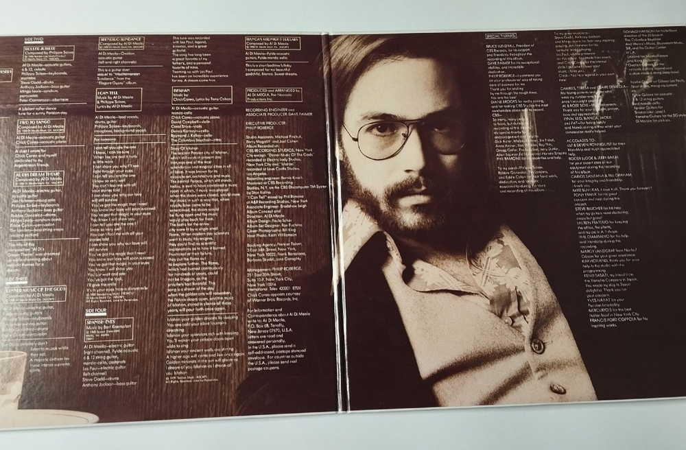 Винтажная виниловая пластинка LP Al Di Meola Splendido Hotel (Japan 1980) (No Obi) Splendido Sundance