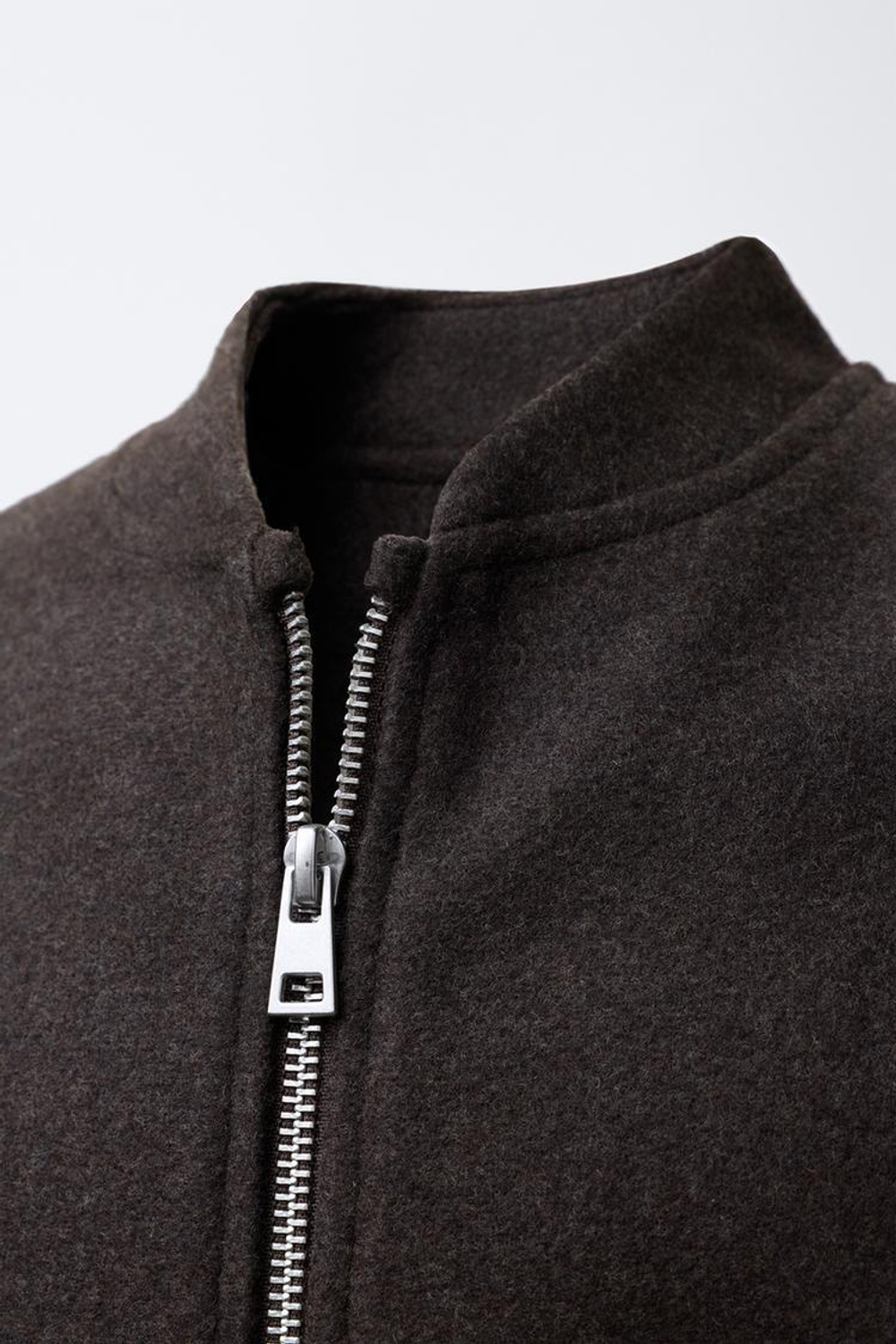 ZARA МЯГКАЯ КУРТКА-БОМБЕР, КОРИЧНЕВЫЙ