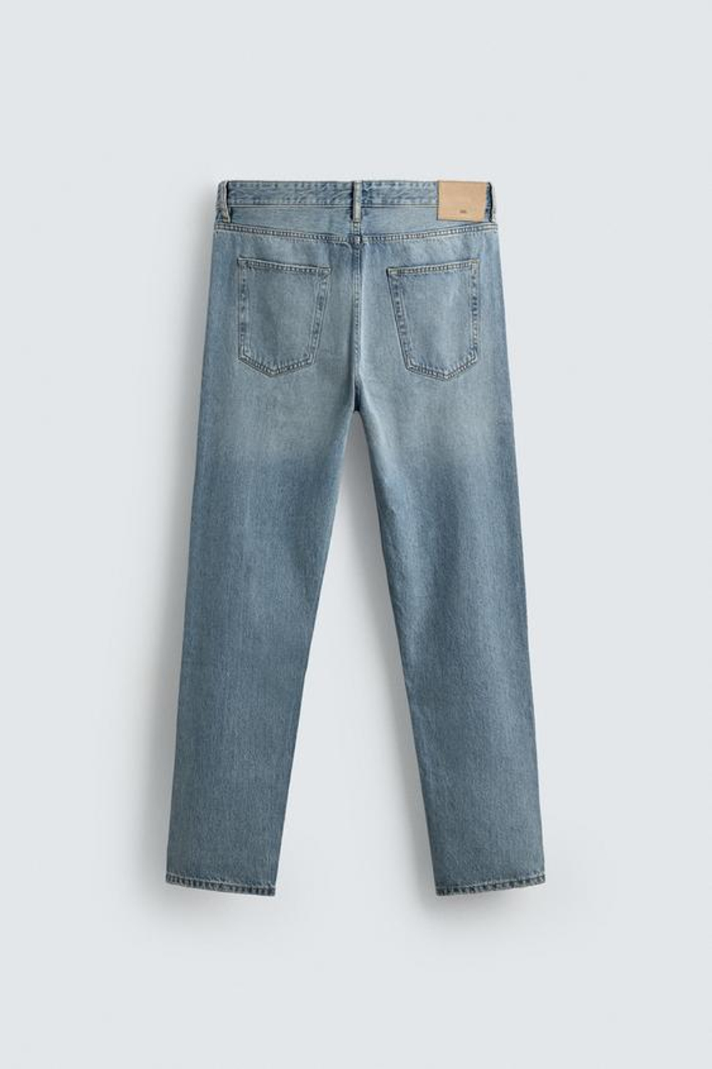 ZARA ДЖИНСЫ SLIM TAPERED FIT, ВЫЦВЕТШИЙ СИНИЙ