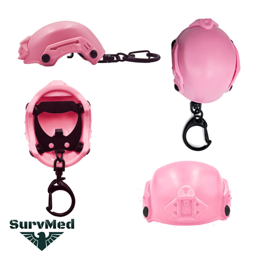 Брелок на ключи SM Тактический Шлем с открывашкой розовый