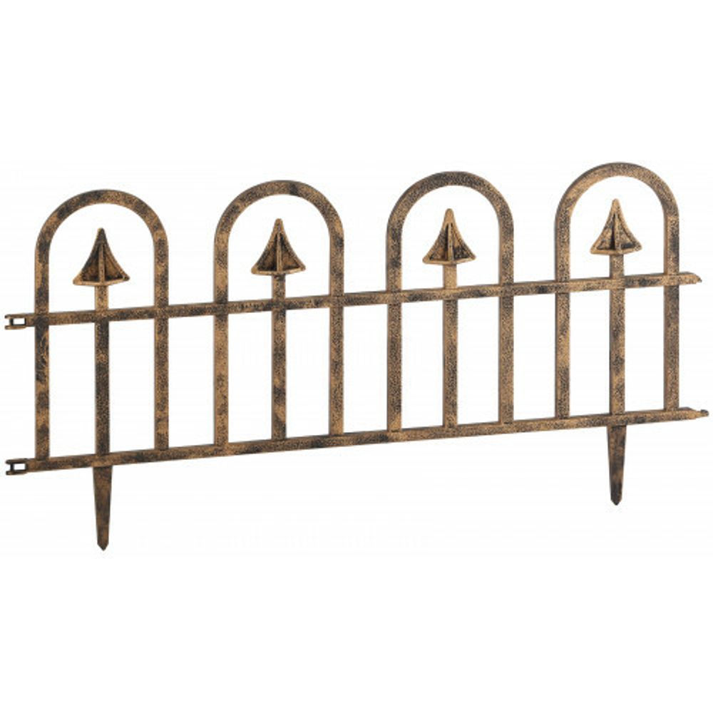 GAZS-5026 GREEN APPLE Заборчик садовый, 4 секции, раз-р секции 50*26cм, общ. длина 2 м, пластик