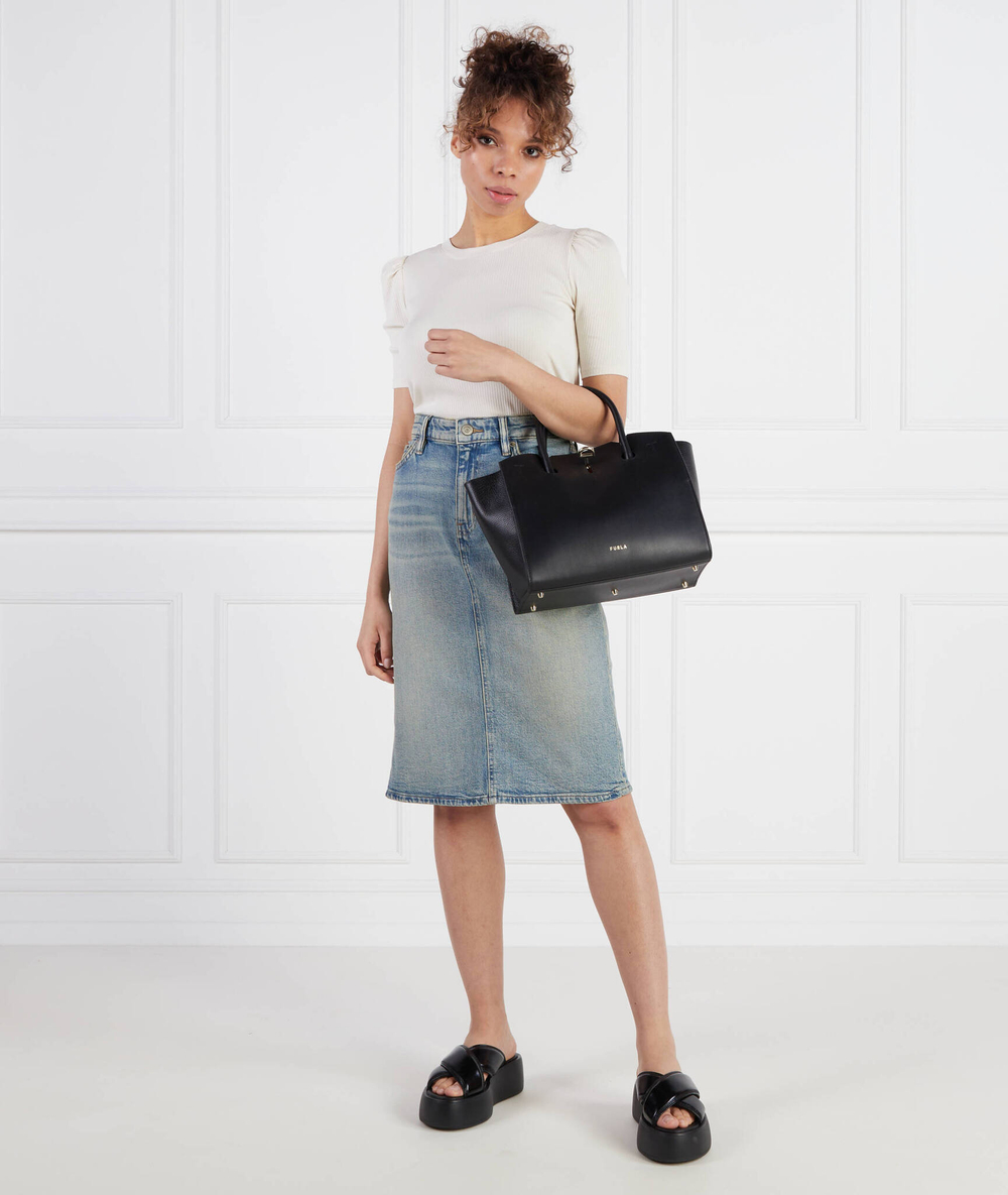 Кожаная сумка через плечо Genesi Furla - черный(WB00811 BX0053)