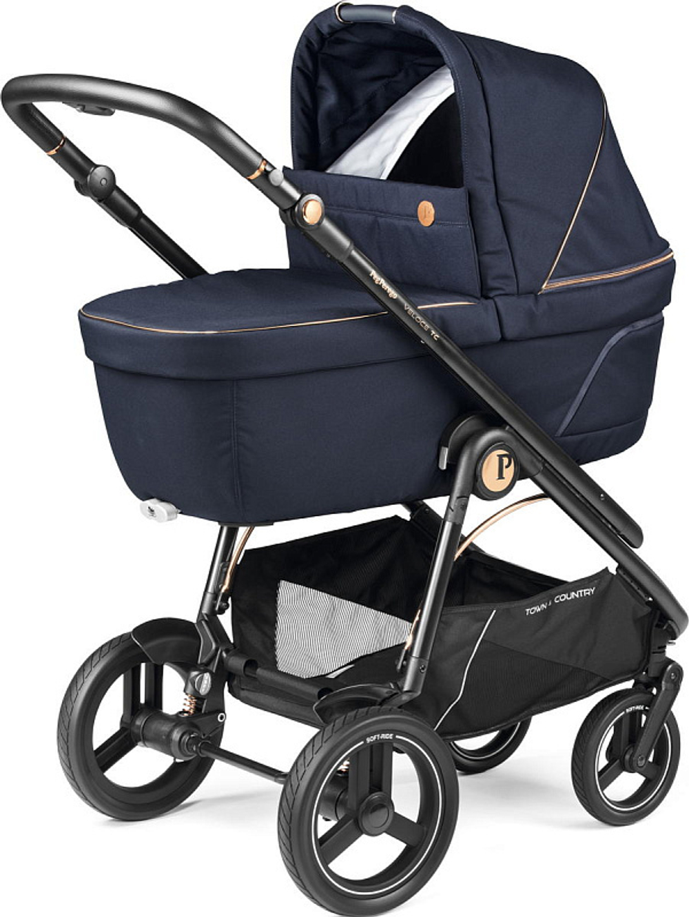 Коляска 3 в 1 Peg Perego Veloce TC Belvedere Lounge Blue Shine