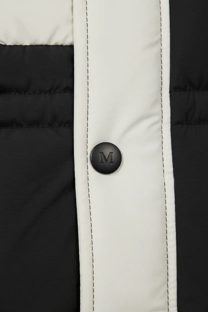 Мужской двуцветный пуховик «BANDW»