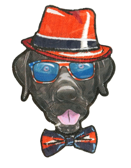 Термоаппликация HKM "Собака в синих очках", 8 х 5,5 см,1 шт (10206100/121214/0010869/03_Германия)