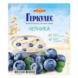 КАША РУССКИЙ ПРОДУКТ 35 ГР ГЕРКУЛЕС С ЧЕРНИКОЙ