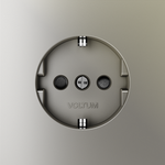 Розетка встраиваемая с заземлением и защитными шторками, 16А, (шелк) Voltum S70 VLS040204