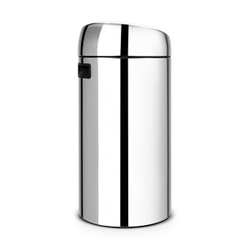 Ведро для мусора Brabantia Touch Bin полированная сталь 45л вид сбоку