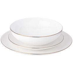 НАБОР ПОСУДЫ LEFARD "КРИСТАЛ'' ГОЛД ОБЕДЕННЫЙ НА 6 ПЕР. 18 ПР.