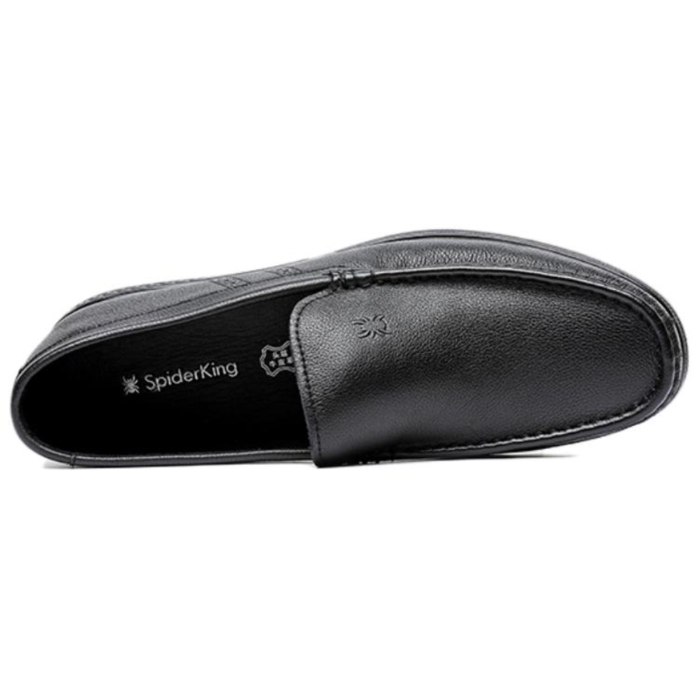 Spider King Cow Leather Casual Shoes Men"s Black