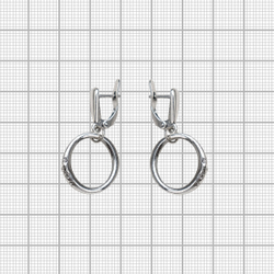 "Органелла мал" серьги в серебряном покрытии из коллекции "Простейшие" от Jenavi с английским замком