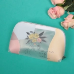 Косметичка овальная «Glamour - Эмилия», цвет розовый/сиреневый , 20*12*6см