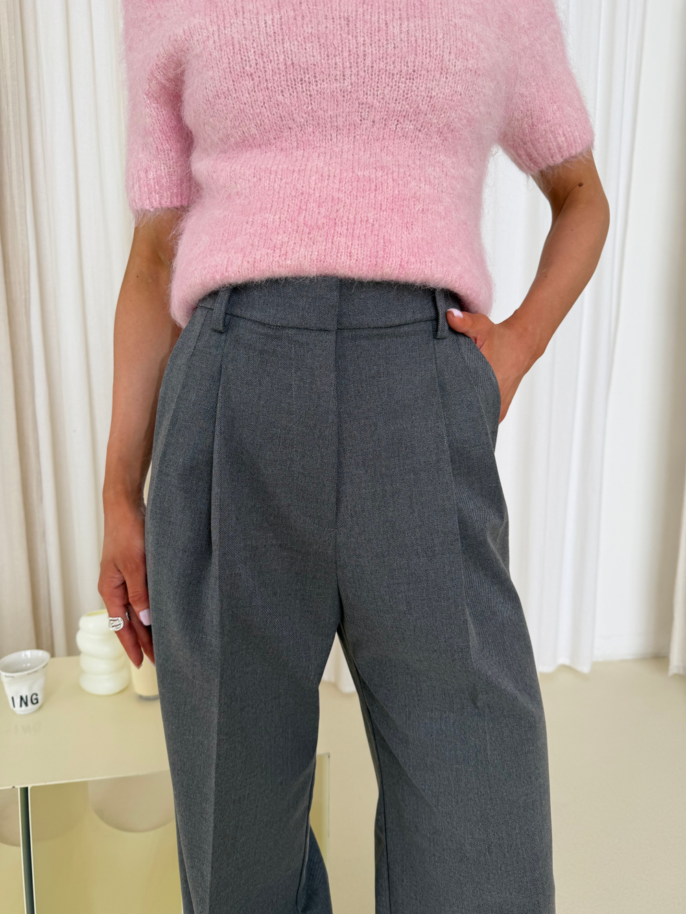 Брюки Office серый меланж