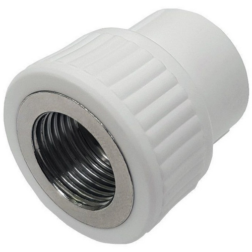 Муфта РР комб. 25*1/2" вн. белый (Tebo)
