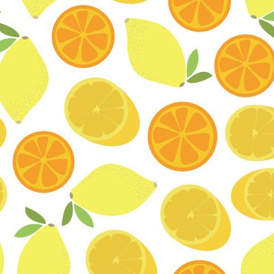 Цитрусовый лимонный принт