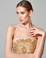 Платье "Ливадия" из премиального жаккарда с вышивкой ручной работы