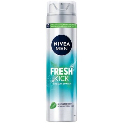 NIVEA MEN гель д/бритья FRESH KICK  (200мл)
