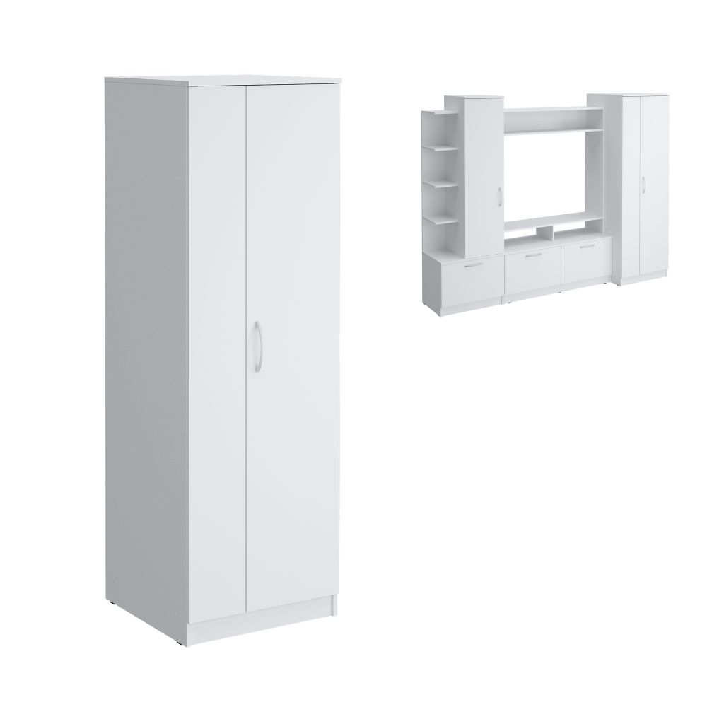 Пенал закрытый 600 Париж (белый), МФ 1+1