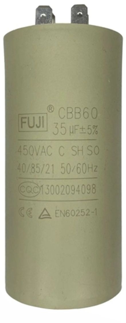 Конденсатор пусковой 450 В 35 мкф FUJI CBB60 (2+2 PINS) 45x93мм