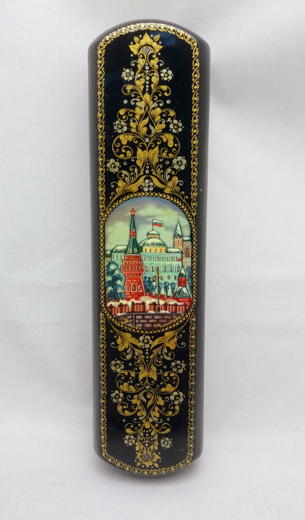 Шкатулка-пенал для ручки "Москва. Лето" худ. А. Чигарева (Ручная роспись Палех)