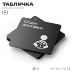 Табличка Отдел доставки, на дверь и стену, навигационная и информационная, серия CONCEPT, 18х18 см, Айдентика Технолоджи