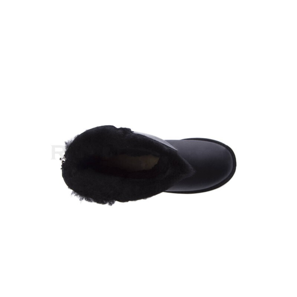 Угги Short Zip Metallic Black