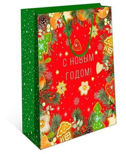 Сумка лам.26*32*12см Новый год ассорти
