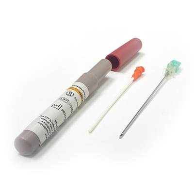 Тактическая декомпрессионная игла для пневмоторакса (10 см, красная) в футляре