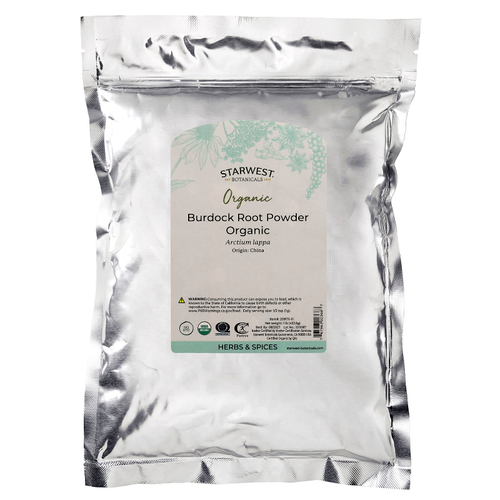 Starwest Botanicals, Органический порошок из корня лопуха, 453,6 г (1 фунт)