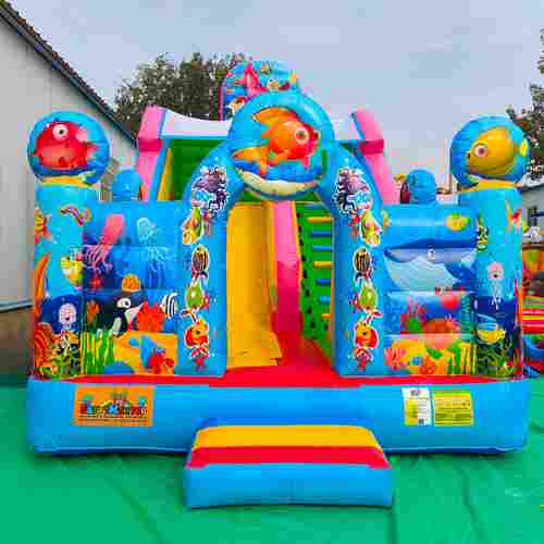 Коммерческий надувной батут-горка «Приключения рыбки 2» 7*4*5.5 м