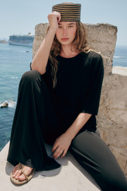 ZARA КОМБИНИРОВАННАЯ КЕПКА, ЭКРЮ/ЧЕРНЫЙ
