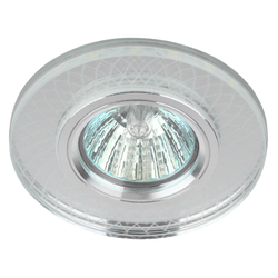 DK LD43 SL 3D /1 Светильник ЭРА декор cо светодиодной подсветкой MR16, зеркальный | Встраиваемые LED светильники